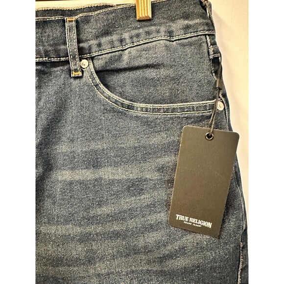 NWT $119 TRUE RELIGION MEN'S SHORTS JEAN SHORTS 36 RICKY SLAP - Picture 10 of 14